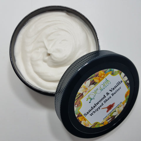 Sandalwood and Vanilla Whipped Shea Body Butter - Organik Beauty