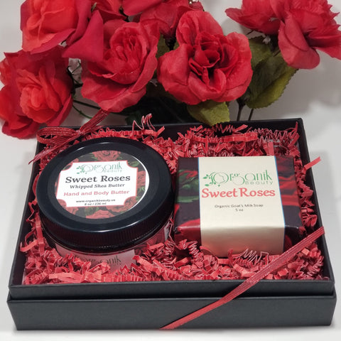 Sweet Roses Body Essentials Gift Set Small - Organik Beauty