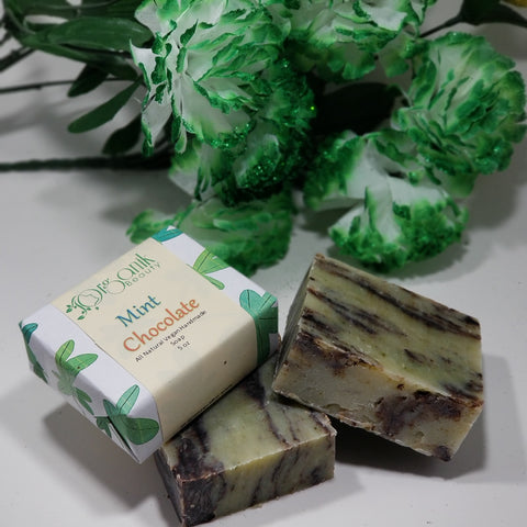 Mint Chocolate All Natural Vegan Handmade Soap 5 oz - Organik Beauty
