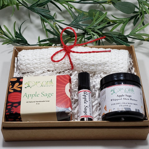 Apple Sage Body Essentials Gift Set - Medium - Organik Beauty