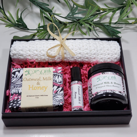 Oatmeal Milk & Honey Body Essentials Gift Set - Medium - Organik Beauty