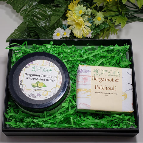 Bergamot and Patchouli Body Essentials Gift Set Small - Organik Beauty