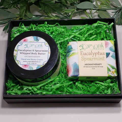 Eucalyptus and Spearmint Body Essentials Gift Set Small - Organik Beauty