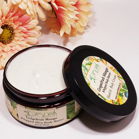 Grapefruit Mango Whipped Shea Body Butter - Organik Beauty