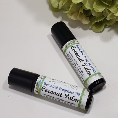 Coconut Palm Botanical Fragrance Roll-On Body Oil 10 ml - Organik Beauty