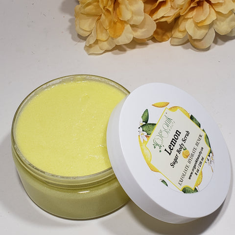 Lemon Whipped Sugar Body Scrub 8 oz - Organik Beauty