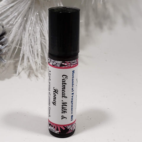 Oatmeal Milk and Honey Botanical Fragrance Roll-On Body Oil 10 ml - Organik Beauty