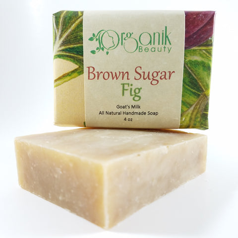 Brown Sugar and  Fig - Organic Goat's Milk Soap 5 oz - Organik Beauty