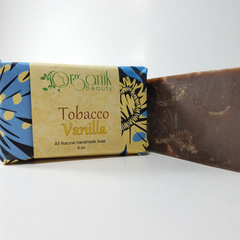 Tobacco and Vanilla - All Natural Handmade Soap 5 oz - Organik Beauty