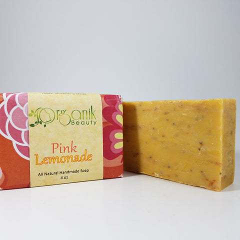 Pink Lemonade - All Natural Handmade Soap  5 oz - Organik Beauty