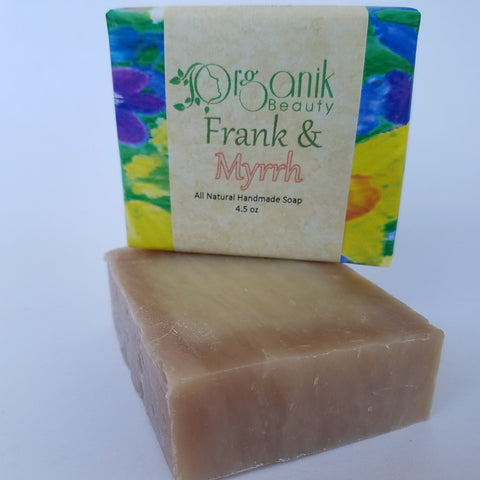 Frankincense and Myrrh All Natural Vegan Soap 5 oz - Organik Beauty
