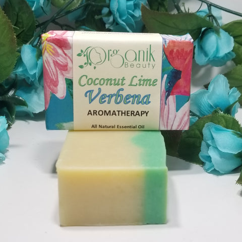 Coconut Lime Verbena All Natural Handmade Soap 5 oz - Organik Beauty