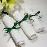100% Organic Cotton Hand Crocheted Washcloths 9" - Organik Beauty