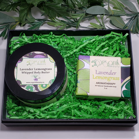 Lavender and Lemongrass Body Essentials Gift Set Small - Organik Beauty