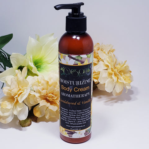 Sandalwood and Vanilla Moisturizing Body Cream - Organik Beauty