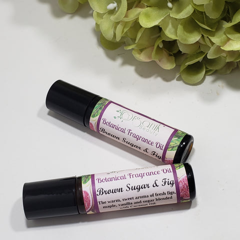 Brown Sugar and Fig Botanical Fragrance Roll-On Body Oil 10 ml - Organik Beauty
