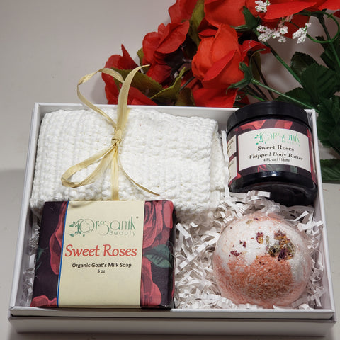 Sweet Roses Bath Gift Set - Organik Beauty