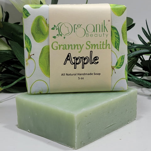 Granny Smith Apple - All Natural Handmade Soap 5 oz - Organik Beauty