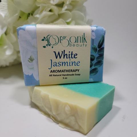 White Jasmine All Natural Handmade Soap 5 oz - Organik Beauty