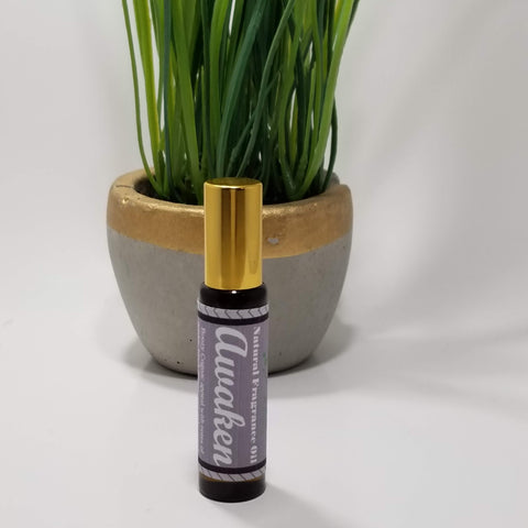 Awaken Botanical Fragrance Roll-On Body Oil 10 ml - Organik Beauty