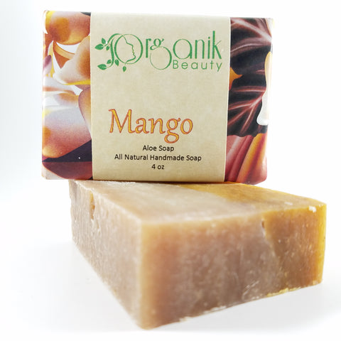 Mango - Cold-Process Aloe Soap 5 oz - Organik Beauty