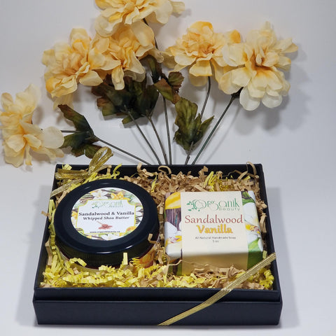Sandalwood and Vanilla Body Essentials Gift Set Small - Organik Beauty