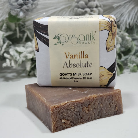 Vanilla Absolute Cold-Process Goat's Milk Soap 5 oz - Organik Beauty